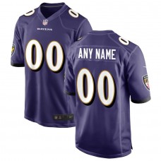 Men's Baltimore Ravens Custom Game Jersey