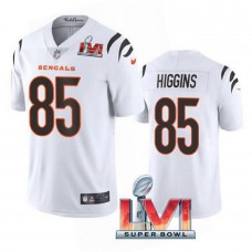 Men's Cincinnati Bengals 85 Tee Higgins White Vapor Limited Stitched Jersey