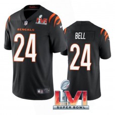 Men's Cincinnati Bengals 24 Vonn Bell Black Vapor Limited Stitched Jersey