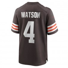 Men's Cleveland Browns 4 Deshaun Watson Brown Game Jersey