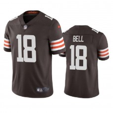 Mens Cleveland Browns 18 David Bell Brown Vapor Untouchable Limited Stitched Jersey