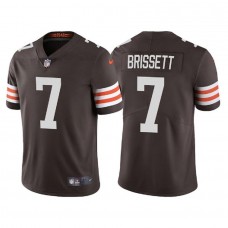 Men's Cleveland Browns 7 Jacoby Brissett Brown Vapor Untouchable Limited Stitched Jersey