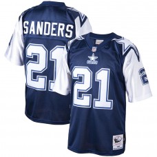Men's Dallas Cowboys 21 Deion Sanders Mitchell & Ness Navy 1995 Authentic Retired Player Jersey