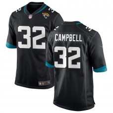 Men's Jacksonville Jaguars 32 Tyson Campbell Black Game Jersey
