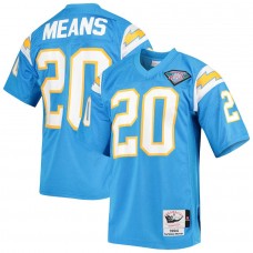Men's Los Angeles Chargers 20 Natrone Means Mitchell & Ness Powder Blue Jersey