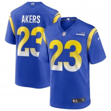 Men's Los Angeles Rams 23 Cam Akers Royal Game Jersey