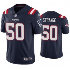 Men's New England Patriots 50 Cole Strange Navy Vapor Untouchable Limited Stitched Jersey