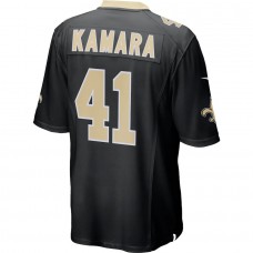 Men's New Orleans Saints 41 Alvin Kamara Game Player Jersey