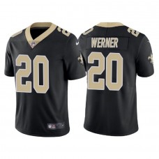 Men's New Orleans Saints Pete Werner Black Vapor Limited Jersey