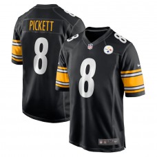 Men's Pittsburgh Steelers Kenny Pickett Black 2022 NFL Draft First Round Pick Game Jersey