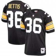 Men's Pittsburgh Steelers 36 Jerome Bettis Mitchell & Ness Black 1996 Authentic Throwback Retired Player Jersey
