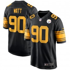 Men's Pittsburgh Steelers 90 T.J. Watt Black Alternate Game Player Jersey