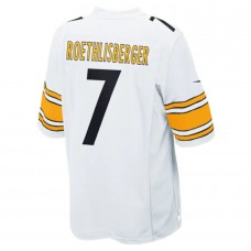 Men's Pittsburgh Steelers Ben Roethlisberger White Game Jersey