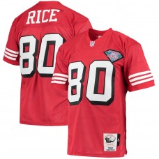 Men's San Francisco 49ers 80 Jerry Rice 75th Mitchell & Ness Scarlet 1994 Jersey