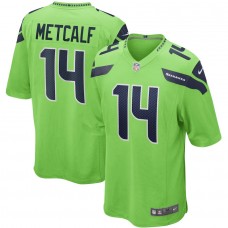 Men's Seattle Seahawks 14 DK Metcalf Neon Green Game Jersey