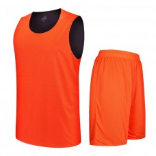 Double sided solid color basketball training clothes