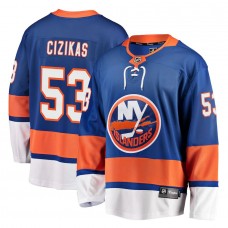 Men's New York Islanders 53 Casey Cizikas Royal Breakaway Player Jersey
