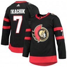Men's Ottawa Senators 7 Brady Tkachuk Black Home Primegreen Pro Player Jersey