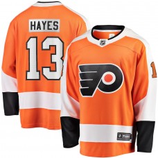 Men's Philadelphia Flyers 13 Kevin Hayes Orange Home Premier Breakaway Player Jersey