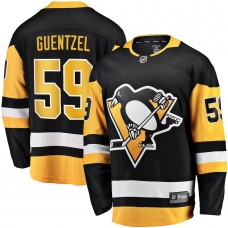 Men's Pittsburgh Penguins 59 Jake Guentzel Black Home Premier Breakaway Player Jersey