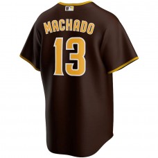 Men's San Diego Padres 13 Manny Machado Brown Alternate Replica Player Jersey