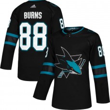 Men's San Jose Sharks 88 Brent Burns adidas Black Alternate Authentic Player Jersey