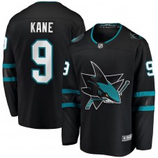 Men's San Jose Sharks 9 Evander Kane Black Alternate Premier Breakaway Player Jersey