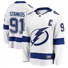 Men's Tampa Bay Lightning 91 Steven Stamkos White Breakaway Player Jersey