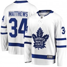 Men's Toronto Maple Leafs 34 Auston Matthews White Away Premier Breakaway Player Jersey