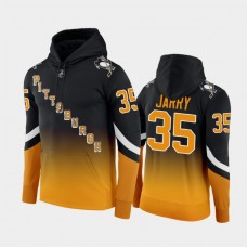 Adidas Penguins #35 Tristan Jarry 2021-22 Alternate NHL Hoodie - Black Gold Gradient