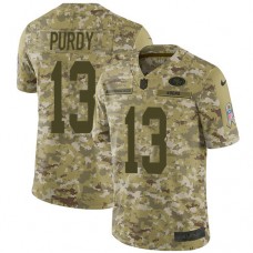 Nike 49ers #13 Brock Purdy Camo Men's Stitched NFL Limited 2018 Salute To Service Jersey