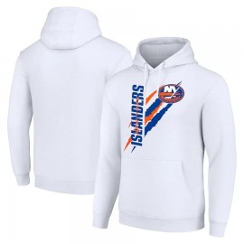 New York Islanders Color Scratch Pullover Hoodie - White