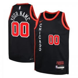Chicago Bulls 2023/24 City Edition Swingman Custom YOUTH Jersey - Black