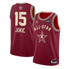 Nikola Jokic 15 2024 NBA All-Star Game Swingman Men Jersey - Crimson