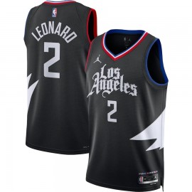 Unisex LA Clippers Kawhi Leonard Jordan Brand Black Swingman Jersey - Statement Edition