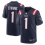 Men's New England Patriots Cole Strange Navy 2022 NFL Draft First Round Pick Game Jersey