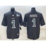 Nike Eagles 1 Jalen Hurts Black 2023 Super Bowl Vapor Limited Men Jersey