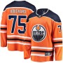 Men's Edmonton Oilers 75 Evan Bouchard Orange Home Breakaway Player Jersey