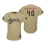 Men's Arizona Diamondbacks Madison Bumgarner Gold Serpientes City Connect Jersey