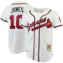 Men's Atlanta Braves Chipper Jones Mitchell & Ness White Authentic Jersey