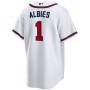 Men's Atlanta Braves 1 Ozzie Albies Replica Player Name Jersey