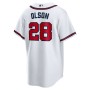 Men's Atlanta Braves 28 Matt Olson White Home Replica Player Jersey