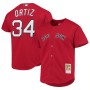 Men's Boston Red Sox David Ortiz Mitchell & Ness Red Cooperstown Collection Mesh Batting Practice Jersey