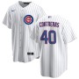 Men's Chicago Cubs 40 Willson Contreras White Home Replica Jersey