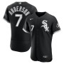 Men's Chicago White Sox 7 Tim Anderson Black Alternate Player Jersey