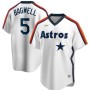 Men's Houston Astros 5 Jeff Bagwell White Home Cooperstown Collection Logo Player Jersey