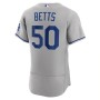 Men's Los Angeles Dodgers 50 Mookie Betts Gray Away Player Jersey
