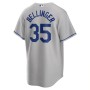 Men's Los Angeles Dodgers 35 Cody Bellinger Gray Road Replica Player Name Jersey