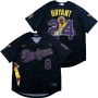 Men's Los Angeles Dodgers 8-24 Kobe Bryant Black With KB Patch Cool Base Stitched Fashion Jersey