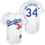 Men's Los Angeles Dodgers Fernando Valenzuela White 1955 Throwback Baseball Jersey